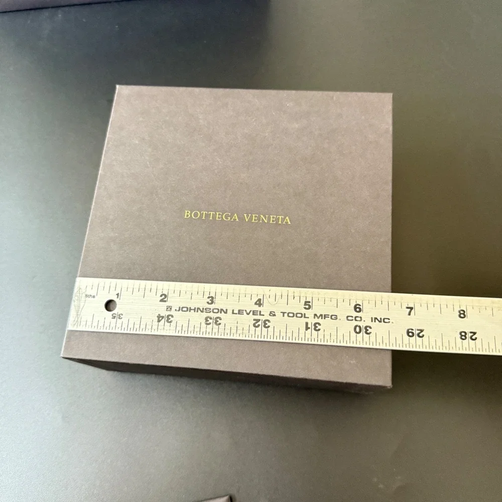 Authentic Bottega Veneta brown gift box, dust bag, card 6 3/4
